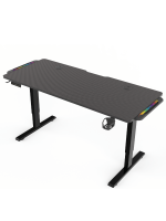 Adjustable Gaming Desk 140 x 60 cm, BLACK