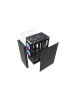 DarkFlash A290 MATX PC Case, With 3 ARGB Fans, BLACK - Image 4