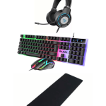 OFFER COMBO BAJEAL (T350Wired Mechanical Gaming Keyboard Mouse Combos, G18 7.1 Gaming Headset, BAJEAL 800X300X3mm BLACK MOUSEPAD)