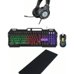 OFFER COMBO BAJEAL (T450 Wired Mechanical Gaming Keyboard Mouse Combos, G18 7.1 Gaming Headset, BAJEAL 800X300X3mm BLACK MOUSEPAD)