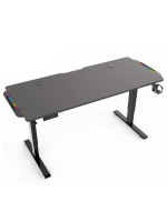 Adjustable Gaming Desk 140 x 60 cm, BLACK - Image 3