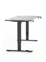 Adjustable Gaming Desk 140 x 60 cm, BLACK - Image 5