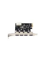 PCI-E to 4 USB3.0 Ports Expansion Card PCI Express to USB3.0 Adapter Card with Large 4Pin Power Interface for Desktop PC