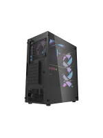 DarkFlash DK352 Plus ATX PC Case, With 4 ARGB Fans, BLACK - Image 3