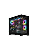 DarkFlash DS900M M-ATX PC Case, With 3 ARGB Fans, BLACK