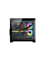 DarkFlash DS900M M-ATX PC Case, With 3 ARGB Fans, BLACK - Image 2