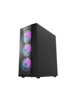 DarkFlash DK352 Plus ATX PC Case, With 4 ARGB Fans, BLACK - Image 4