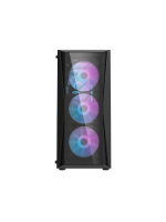 DarkFlash DK352 Plus ATX PC Case, With 4 ARGB Fans, BLACK - Image 5