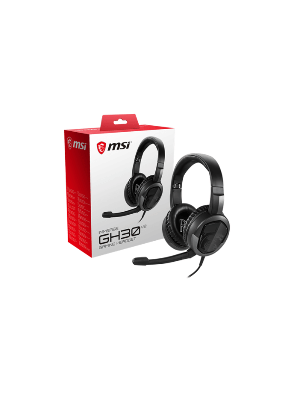 18-22 MSI IMMERSE GH30 V2 GAMING HEADSET, BLACK - Image 1