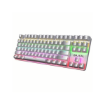 BAJEAL K200 80% RED SWITCH GAMING KEYBOARD ,87 Keys, WHITE