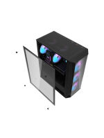 DarkFlash DK352 Plus ATX PC Case, With 4 ARGB Fans, BLACK - Image 11