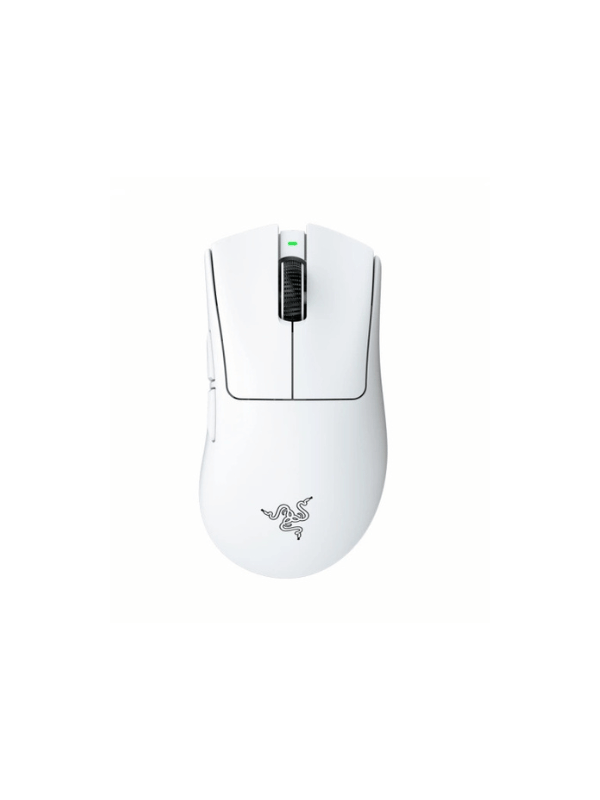 229-1 Razer DeathAdder V4 Pro Wireless Gaming Mouse: 56g Lightweight, 8000Hz Polling Rate, Optical Switches Gen-4, Focus Pro 45K Sensor Gen-2, WHITE EDITION - Image 1