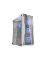 DarkFlash DK352 Plus ATX PC Case, With 4 ARGB Fans, WHITE 