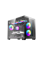 DarkFlash B275 Pro M-ATX PC Case, With 3 ARGB Fans DM20, BLACK