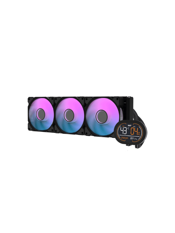 316-1 DarkFlash DH360D Liquid CPU Cooler, BLACK - Image 1