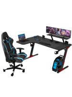L-Shaped Gaming Desk 160 x 100 x 60 cm, BLACK - Image 5