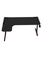 L-Shaped Gaming Desk 160 x 100 x 60 cm, BLACK