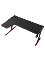 L-Shaped Gaming Desk 160 x 100 x 60 cm, BLACK - Image 3