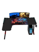 L-Shaped Gaming Desk 160 x 100 x 60 cm, BLACK - Image 7