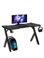 Gaming Desk RGB 120 x 60 x 72 cm, Black - Image 4