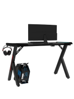 Gaming Desk RGB 120 x 60 x 72 cm, Black - Image 6