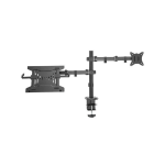 MICRON MCR-M012 Dual Desk Stand Monitor And Laptop Arm, 360° Rotation, 8kg Per Arm