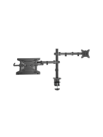 MICRON MCR-M012 Dual Desk Stand Monitor And Laptop Arm, 360° Rotation, 8kg Per Arm