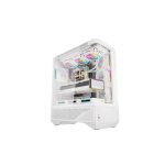 DarkFlash DY460 ATX PC Case, With 4 ARGB Fans, WHITE