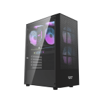 GAMING DESKTOP CPU Intel Core™ I5-14400F, 16GB (8GBx2) DDR4, Motherboard MSI H610, 512GB SSD, Z4, GPU RTX 5060 8GB, PSU 750W Bronze, CASE DarkFlash A290 With 3xARGB FANS, BLACK