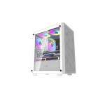 DarkFlash M305 Mesh M-ATX PC Case, WHITE