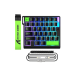 ATTACK SHARK M36 HE One-Handed Magnetic Switch Keyboard & C01 ULTRA LED Aviator Cable, 5‑Layer Sound‑Dampened, 8000Hz Polling, Hot‑Swappable, High‑Precision 0.01mm, PBT Keycaps, Neon Green