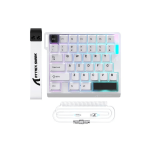 ATTACK SHARK M36 HE One-Handed Magnetic Switch Keyboard & C01 ULTRA LED Aviator Cable, 5‑Layer Sound‑Dampened, 8000Hz Polling, Hot‑Swappable, High‑Precision 0.01mm, PBT Keycaps, WHITE