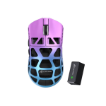 ATTACK SHARK R3 Magnesium Alloy Gaming Mouse, 46g SUPERLIGHT Mouse, 8000Hz Wireless Polling Rate, 6 Adjustable DPI up to 26000, PixArt PAW3395 Gaming Sensor, BT/2.4G Wireless/Wired, Twilight Purple