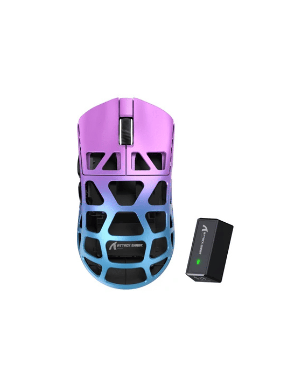 ATTACK SHARK R3 Magnesium Alloy Gaming Mouse, 46g SUPERLIGHT Mouse, 8000Hz Wireless Polling Rate, 6 Adjustable DPI up to 26000, PixArt PAW3395 Gaming Sensor, BT/2.4G Wireless/Wired, Twilight Purple ATTACK SHARK R3 Magnesium Alloy Gaming Mouse, 46g SUPERLIGHT Mouse, 8000Hz Wireless Polling Rate, 6 Adjustable DPI up to 26000, PixArt PAW3395 Gaming Sensor, BT/2.4G Wireless/Wired, Twilight Purple
