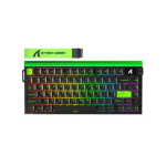 ATTACK SHARK R85 HE Rapid Trigger Keyboard Magnetic Switch with Custom Lightbox, 75% Wired 8KHz Magnetic Keyboard with Custom Lightbox, 0.005mm RT Accuracy, Neon Green