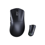 ATTACK SHARK V8 Ultra-Light Ergonomic Wireless Gaming Mouse, Right-handed Ergonomic Mouse, Nordic 54L15MCU, PAW3950MAX Sensor, Dual 8000Hz Polling Rate (Wireless/Wired), DPI up to 42000, BLACK
