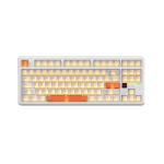 ATTACK SHARK X87 ULTRA Wireless Mechanical Keyboard With 8K Wireless Receiver, 8000Hz Polling Rate, 10000mAh Battery, Dot-Matrix Screen, 16.8M RGB, 8K Wireless Receiver, Meg Shark Switches, Hot-Swappable, Iced Orange