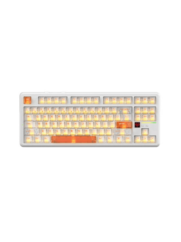 ATTACK SHARK X87 ULTRA Wireless Mechanical Keyboard With 8K Wireless Receiver, 8000Hz Polling Rate, 10000mAh Battery, Dot-Matrix Screen, 16.8M RGB, 8K Wireless Receiver, Meg Shark Switches, Hot-Swappable, Iced Orange ATTACK SHARK X87 ULTRA Wireless Mechanical Keyboard With 8K Wireless Receiver, 8000Hz Polling Rate, 10000mAh Battery, Dot-Matrix Screen, 16.8M RGB, 8K Wireless Receiver, Meg Shark Switches, Hot-Swappable, Iced Orange
