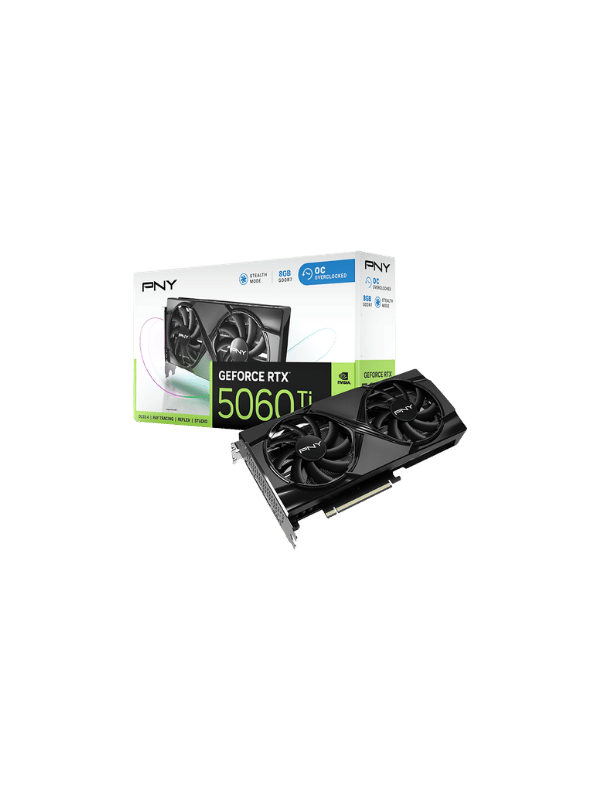 PNY GeForce RTX™ 5060 Ti 8GB Overclocked Dual Fan GPU PNY GeForce RTX™ 5060 Ti 8GB Overclocked Dual Fan GPU